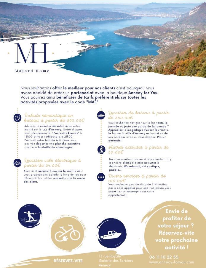 آنسي Le Lake - Vue Lac Et Montagne - Majord'Home المظهر الخارجي الصورة